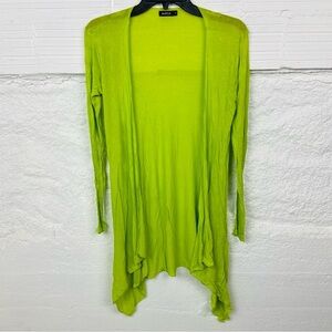 MIROA lime green lightweight open front cardigan sweater size small